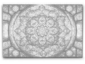 Mandala s cvetjem na sredini - Dottingo