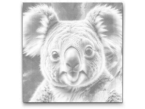 Koala v odtenkih turkizne in oranžne - Dottingo