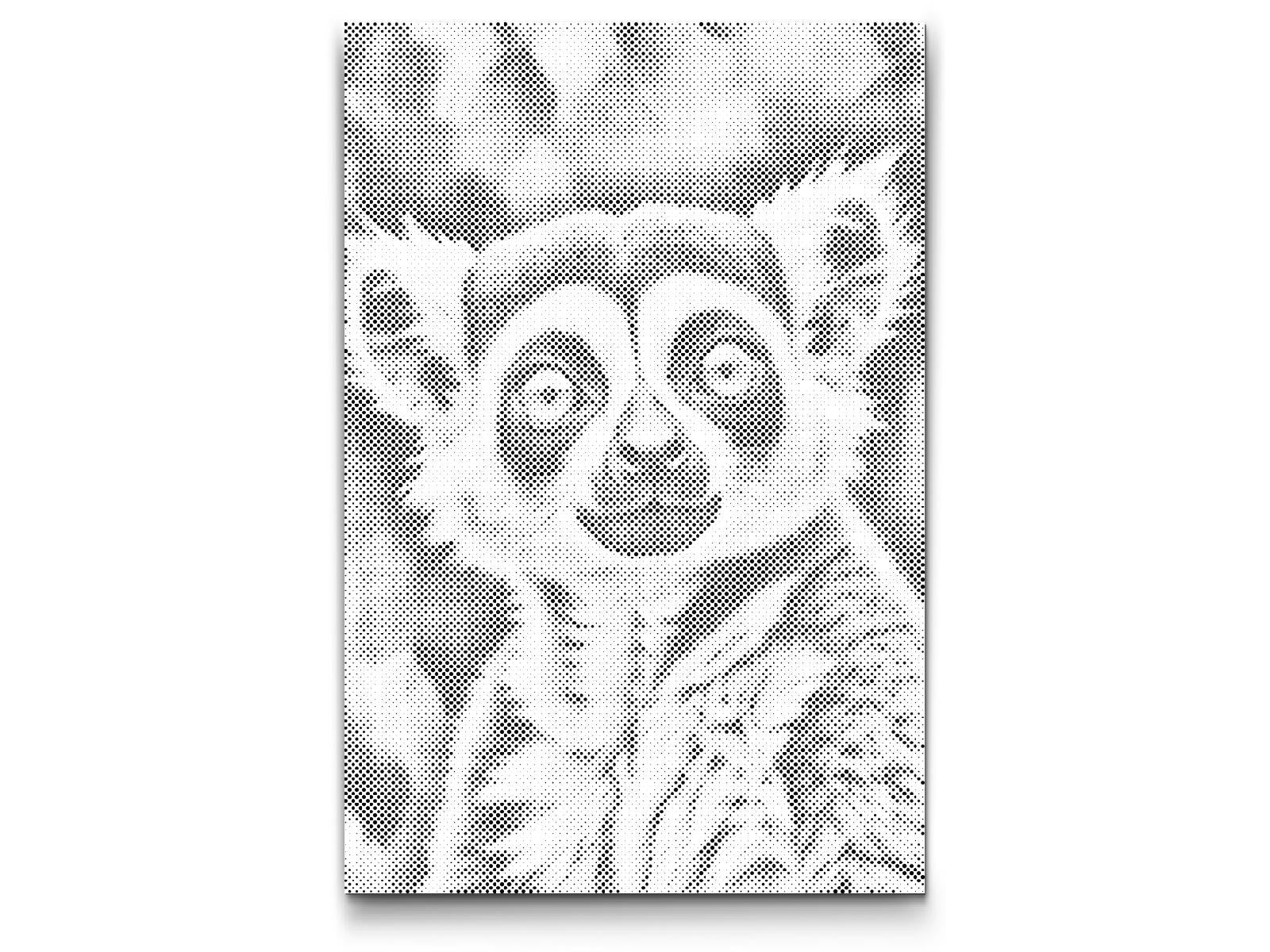 Lemur v odtenkih temne turkizne - Dottingo