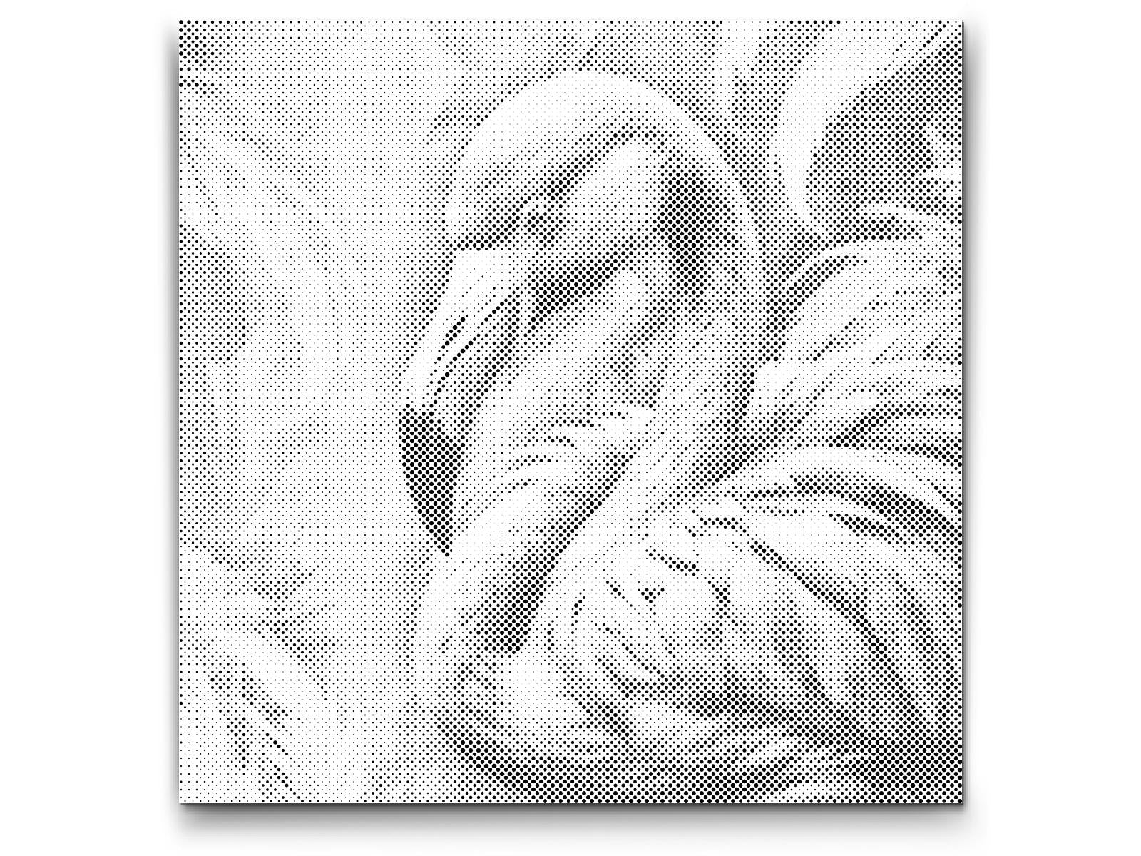 Flamingo v odtenkih nežno zelene - Dottingo