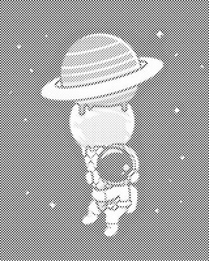Astronavt s stožcem planetov - Dottingo