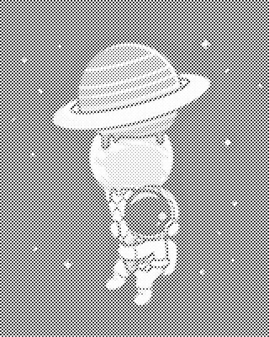 Astronavt s stožcem planetov - Dottingo