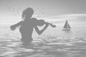 Violinist v morju - Dottingo
